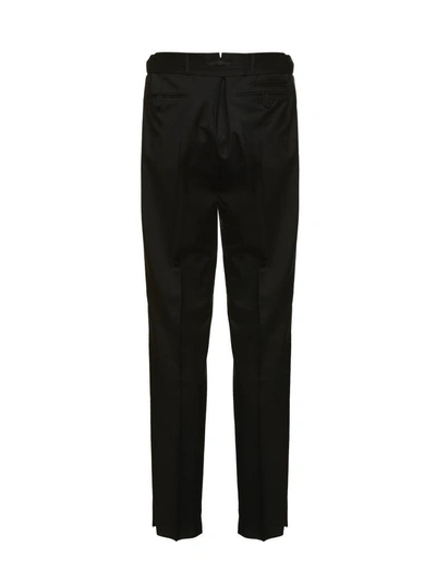 Shop Prada Trousers In Nero