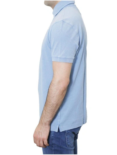 Shop Della Ciana - Cotton Polo Shirt In Light Blue