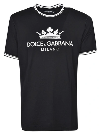 Shop Dolce & Gabbana Logo Printed T-shirt In Nero