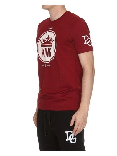 Shop Dolce & Gabbana T-shirt In Bordeaux Scuro