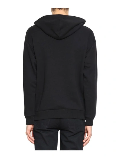 Shop Givenchy Logo Cotton Hoodie In Nero