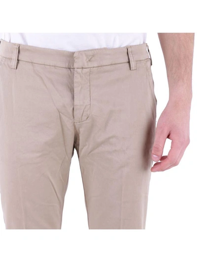 Shop Entre Amis Stretch Cotton Trousers In Noisette