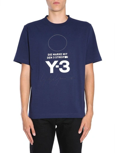 Shop Y-3 Overesize Fit T-shirt In Blu