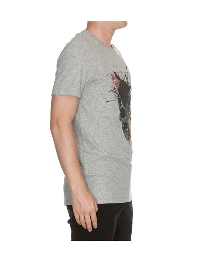 Shop Alexander Mcqueen Skull T-shirt In Pale Grey/mix