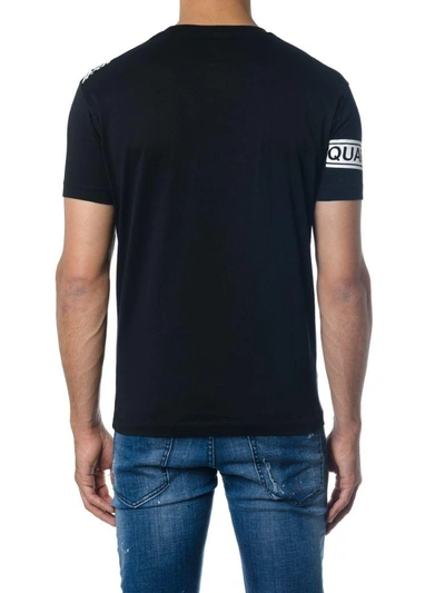 Shop Dsquared2 Black Cotton T-shirt With Logo