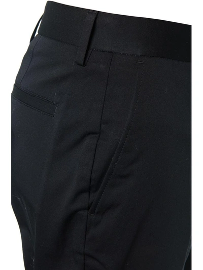 Shop Acne Studios Black Pants In Stretch Cotton