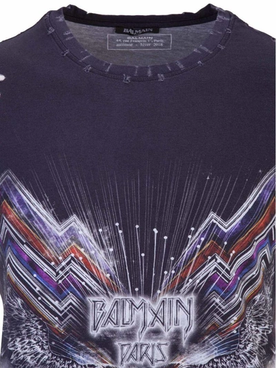 Shop Balmain Paris T-shirt In Multicolor