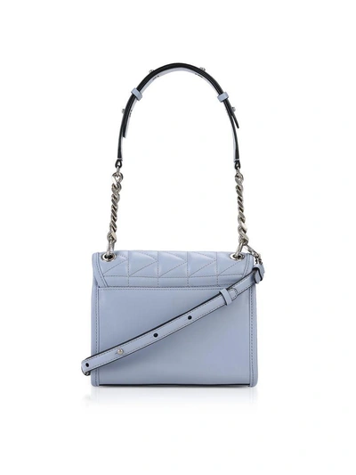 Shop Karl Lagerfeld Mystic Blue K-kuilted Mini Satchel Bag In Light Blue