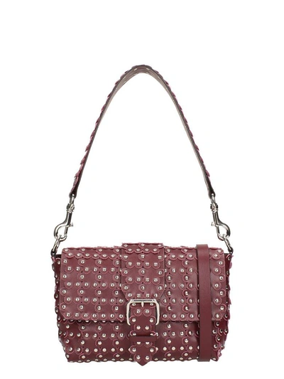 Shop Red Valentino Small Flower Puzzle Bag In Bordeaux