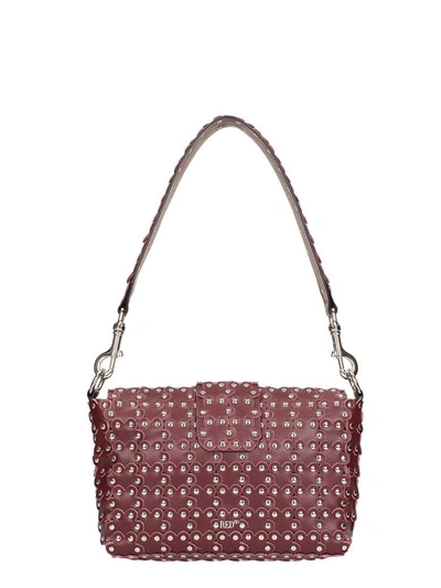 Shop Red Valentino Small Flower Puzzle Bag In Bordeaux