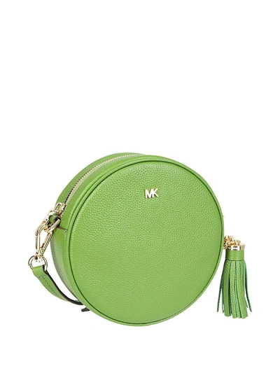 Shop Michael Kors Mercer Medium Canteen Shoulder Bag In Green