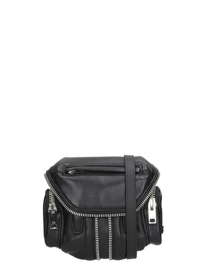 Shop Alexander Wang Black Leather Micro Marti Backpack