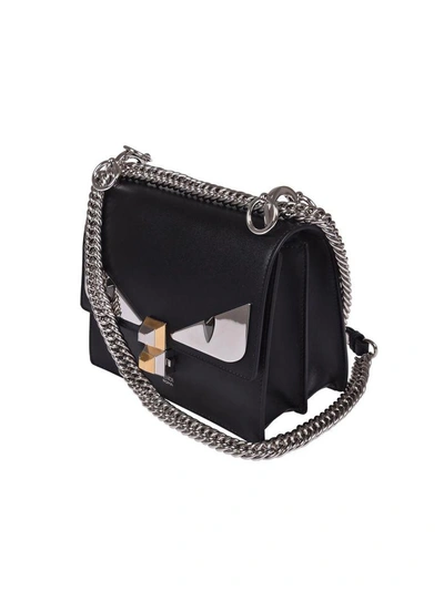 Shop Fendi Shoulder Bag In F0gxn Nero+palladio
