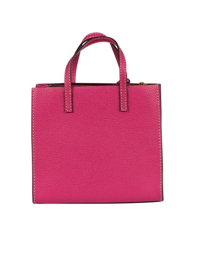 Shop Marc Jacobs Grind Shoulder Bag In Fuxia