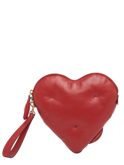 Shop Anya Hindmarch 'chubby Heart' Bag In Red