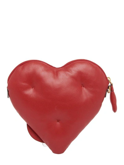 Shop Anya Hindmarch 'chubby Heart' Bag In Red