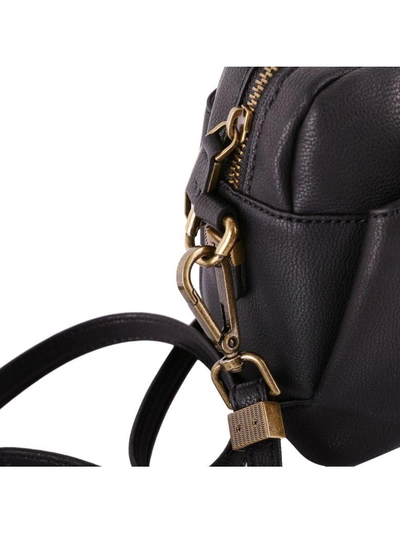 Shop Trussardi Faux Leather Shoulder Bag In Black