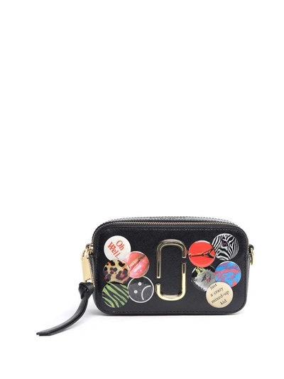 Shop Marc Jacobs Snapshot Badge Saffiano-leather Camera Bag In Multi