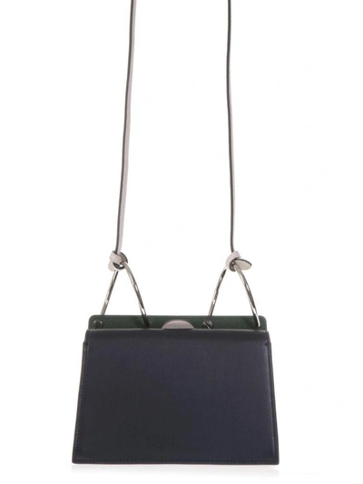 Shop Danse Lente Mini Black Phoebe Bag In Leather In Pine Marine