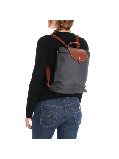 Shop Longchamp Backpack Shoulder Bag Women  In Lead