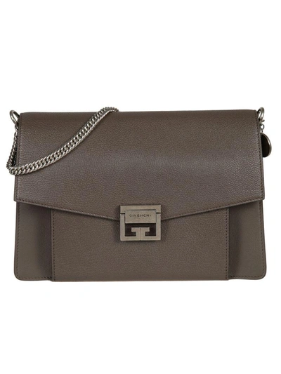 Shop Givenchy Medium Gv3 Shoulder Bag In Heather Grey