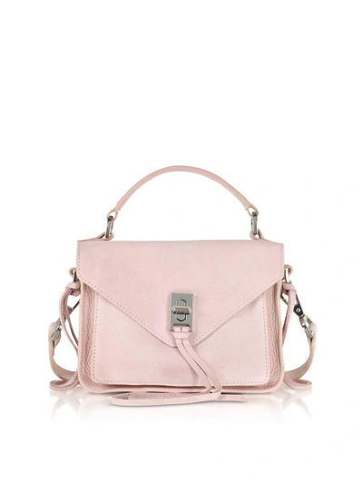 Shop Rebecca Minkoff Leather Mini Darren Messenger Bag In Peony