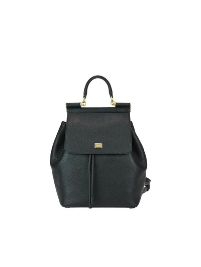 Shop Dolce & Gabbana Sicily Backpack In Black