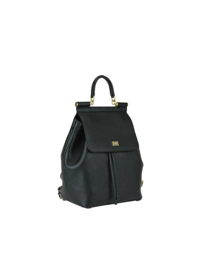 Shop Dolce & Gabbana Sicily Backpack In Black