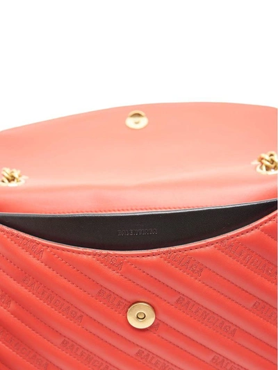 Shop Balenciaga 'bb Round' Bag In Red