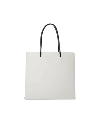 Shop Moschino Shoulder Bag Shopping Bag Eyes Capsule Collection In Genuine Leather With  Woman Eye In White