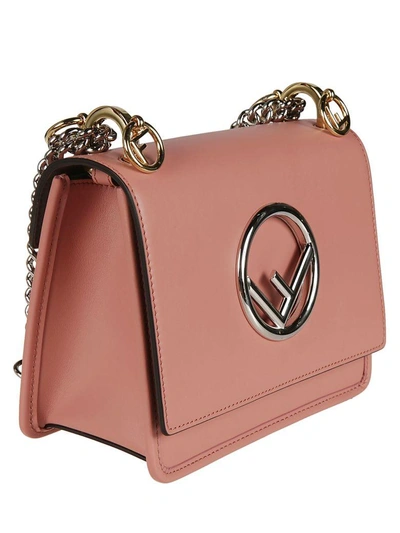 Shop Fendi Small Kan I F Shoulder Bag In Pink