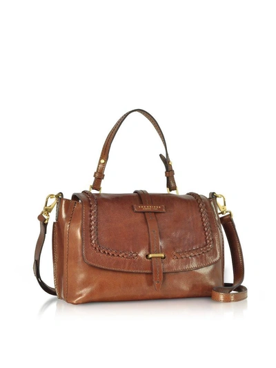 Shop The Bridge Murakami Leather Medium Satchel Bag In Brown