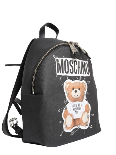Shop Moschino Teddy Bear Backpack In Nero