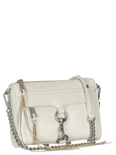 Shop Rebecca Minkoff Tracolla Mini Mac In Bianco