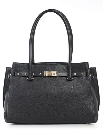 Shop Michael Michael Kors Studded Tote In Black