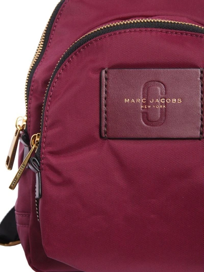 Shop Marc Jacobs Mini Backpack With Double Zip In Bordeaux