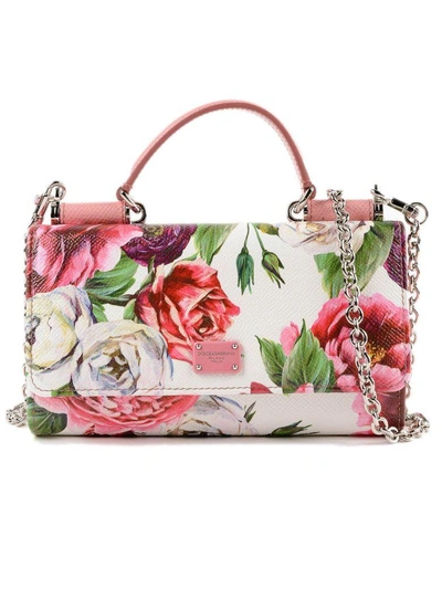 Shop Dolce & Gabbana Floral Tote In Harpeonie Fdo Panna