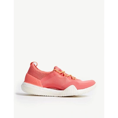 Shop Adidas By Stella Mccartney Pureboost Trainers In Turbo Red Chalk White