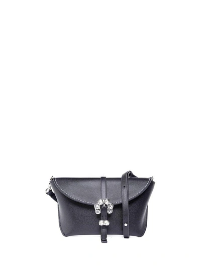 Shop 3.1 Phillip Lim / フィリップ リム Hudson Crystal-embellished Leather Cross-body Bag In Nero