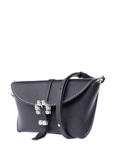 Shop 3.1 Phillip Lim / フィリップ リム Hudson Crystal-embellished Leather Cross-body Bag In Nero