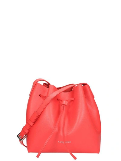 Shop Lancaster Small Bucket Bag In Red