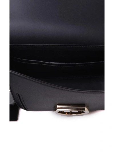 Shop Ferragamo Lock Smooth-leather Shoulder Bag In Nero