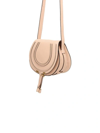 Shop Chloé Mini Marcie Crossbody Bag In Powder