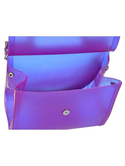 Shop Dolce & Gabbana Semi-transparent Rubber Sicily Handbag In Violet/multicolor