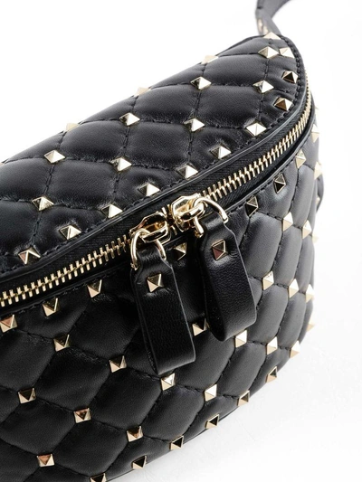 Shop Valentino Rockstud Spike Belt Bag In 0no Nero