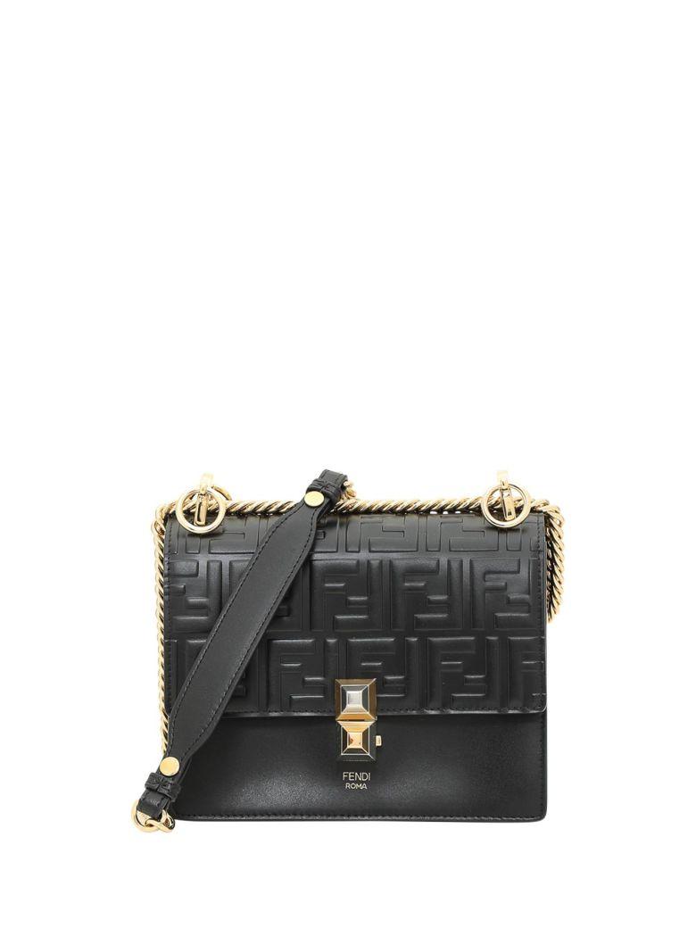 fendi kan i ff embossed shoulder bag