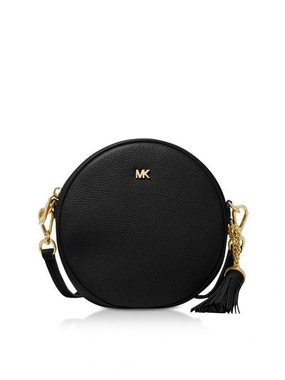 Shop Michael Kors Pebbled Leather Canteen Crossbody In Black