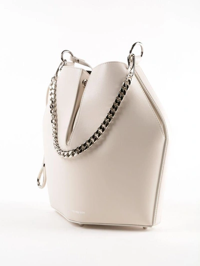 Shop Alexander Mcqueen The Bucklet Tote In Off White