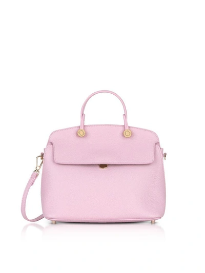 Shop Furla Genuine Leather My Piper Small Satchel In Pink