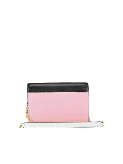 Shop Marc Jacobs Snapshot Chain Wallet In Black/baby Pink